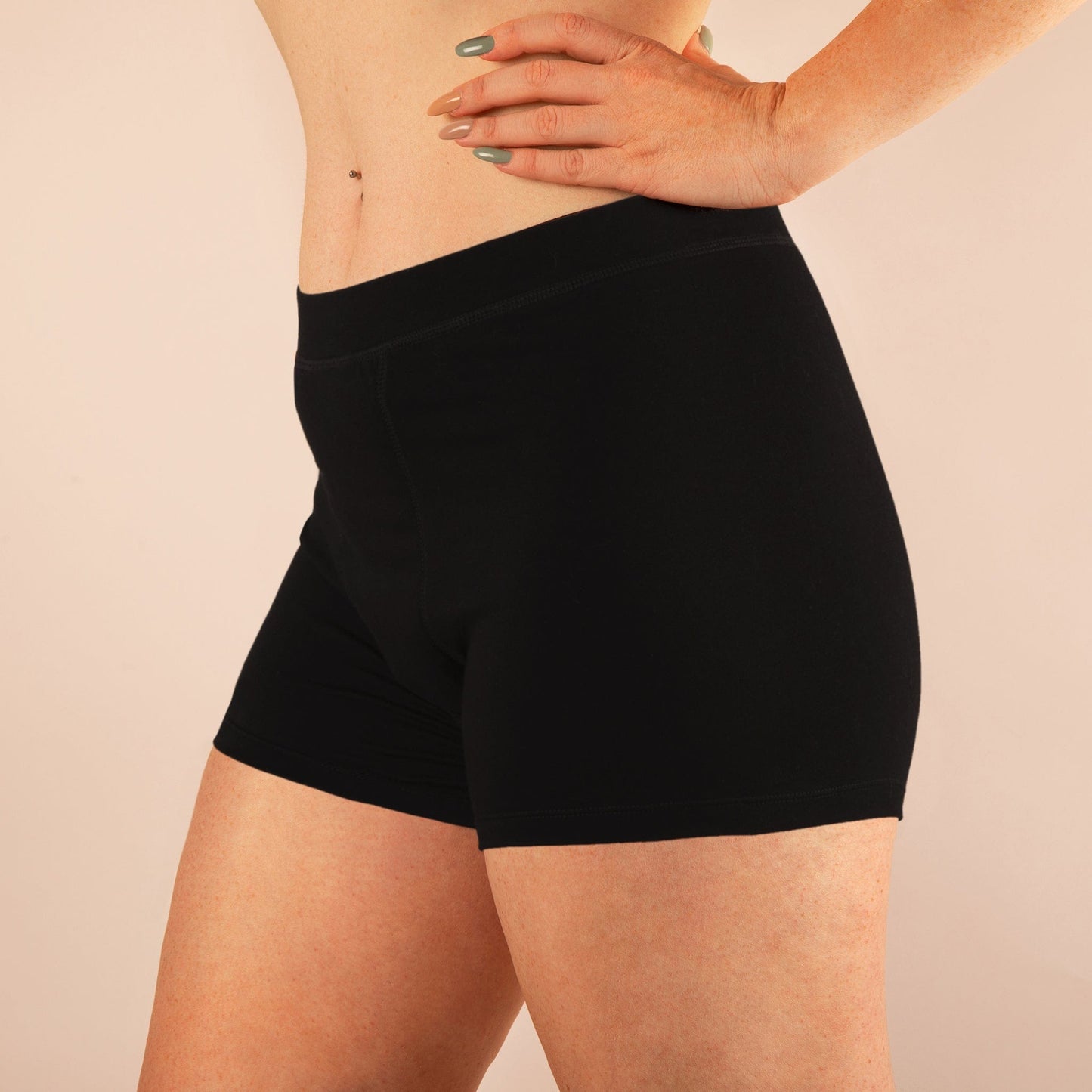 Bóxer Menstrual Pilar negro de lado