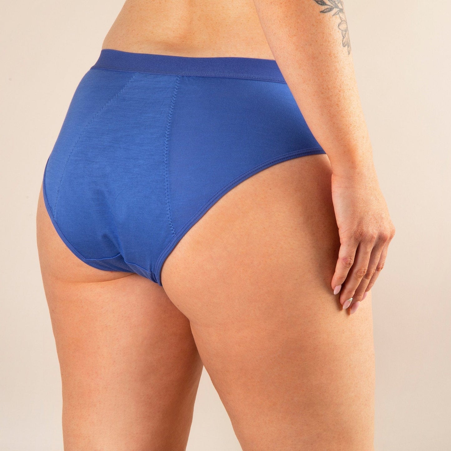 culotte menstruelle léa bleu dos