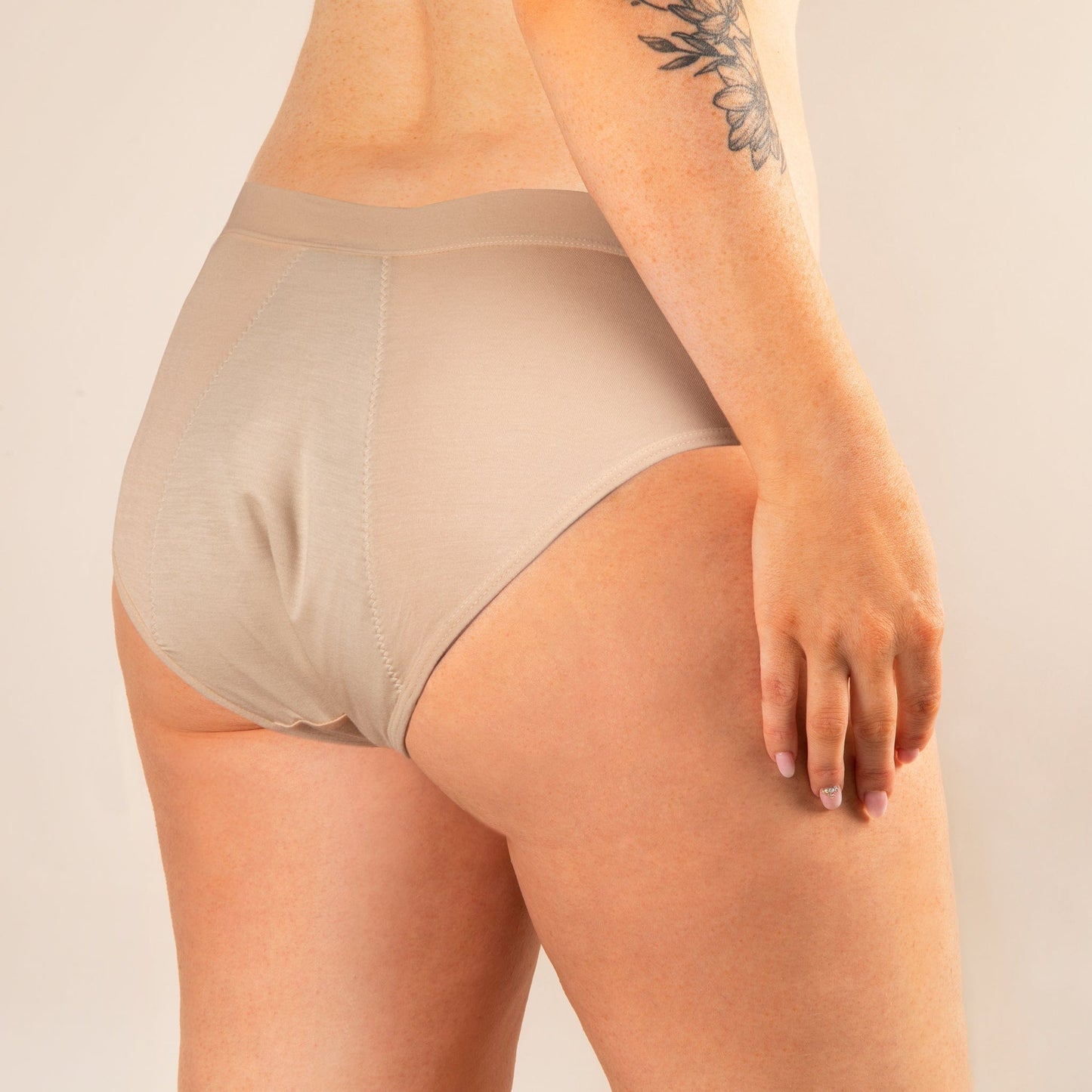 culotte menstruelle léa beige dos